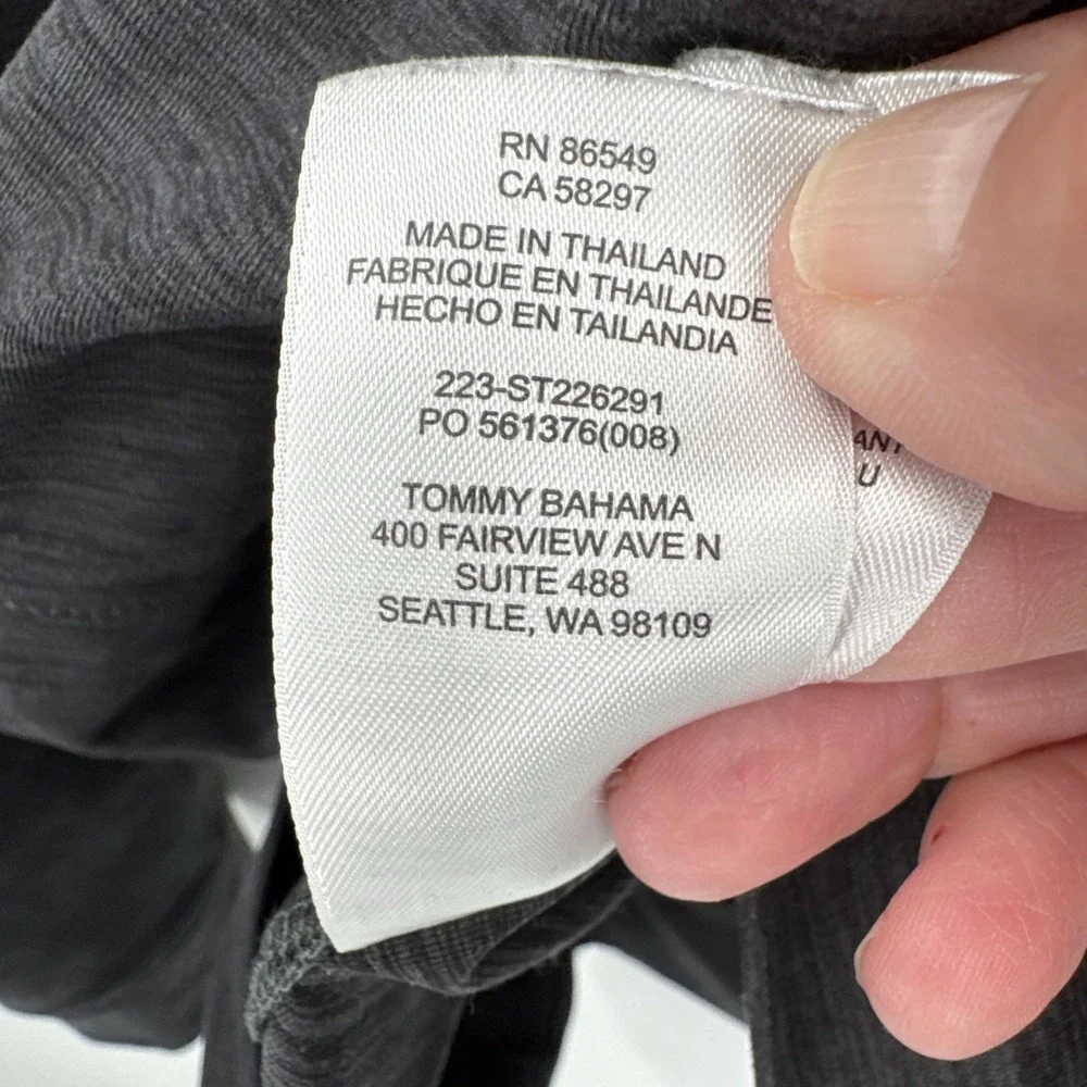 Tommy Bahama Men's 1/4 Zip Pullover Charcole 2XL‎ Island Zone Performance Top